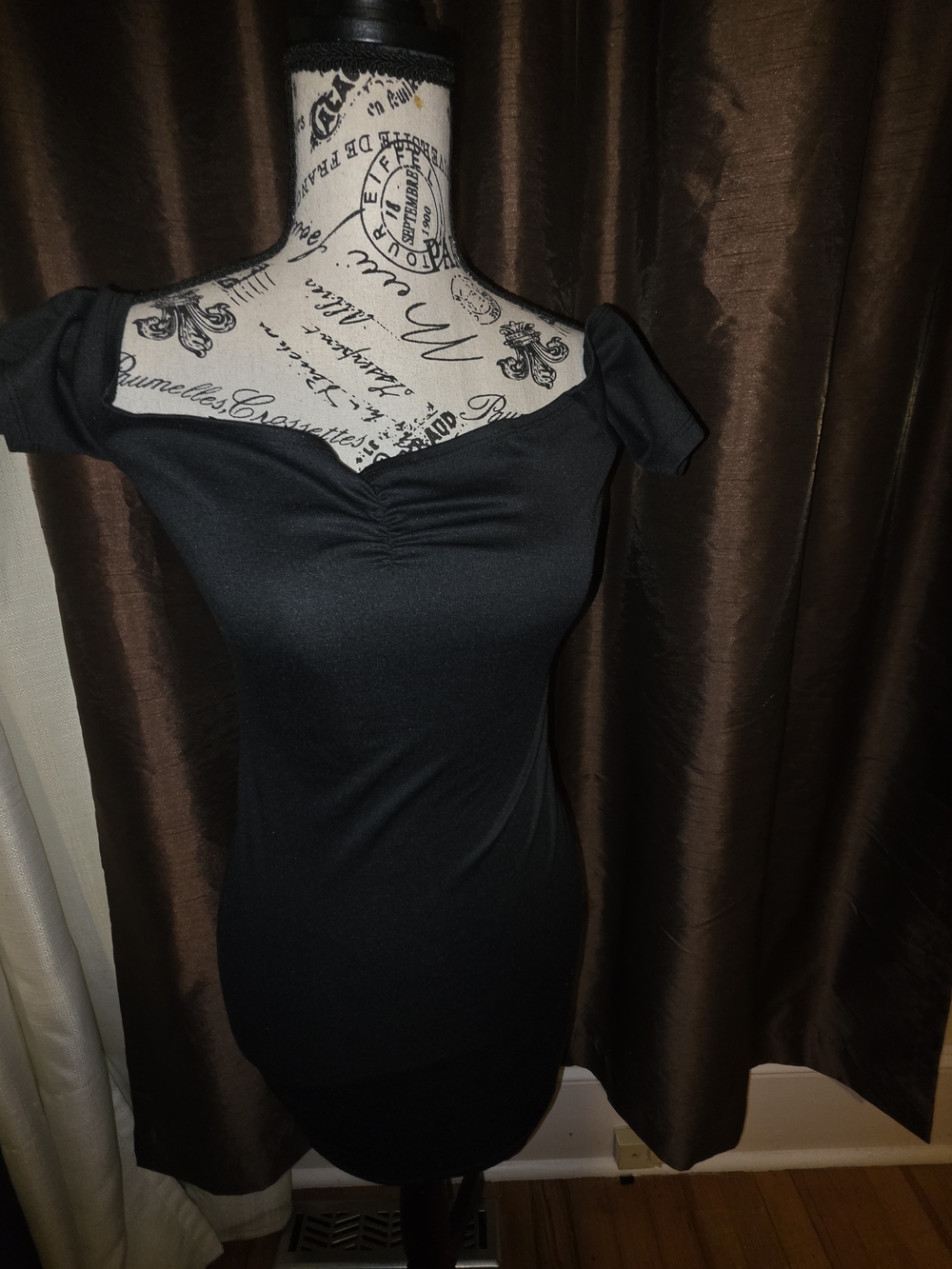 H&M Divided Off-the-shoulder Sweetheart Bodycon Mini Dress Size 8